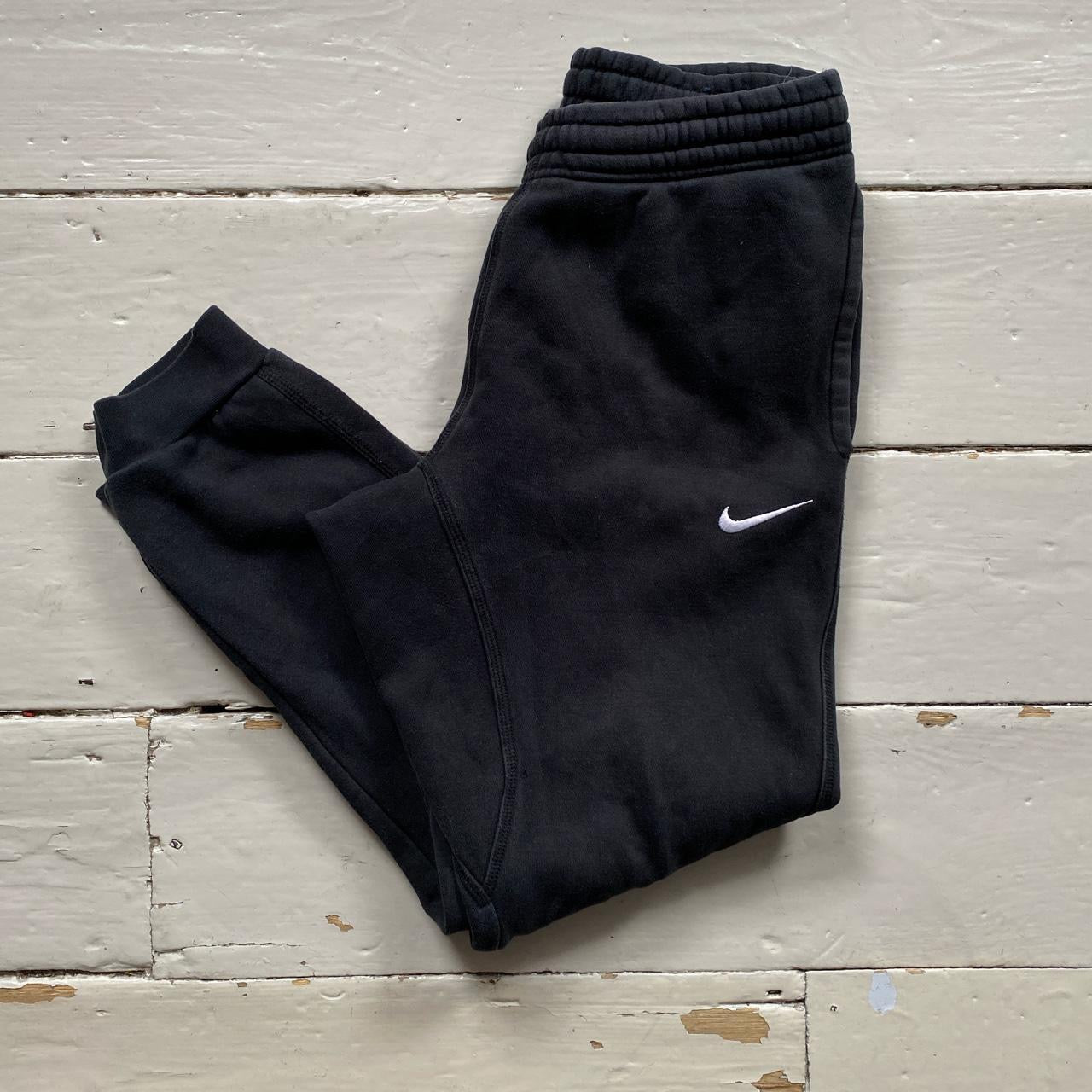 Nike Black and White Joggers (Small)