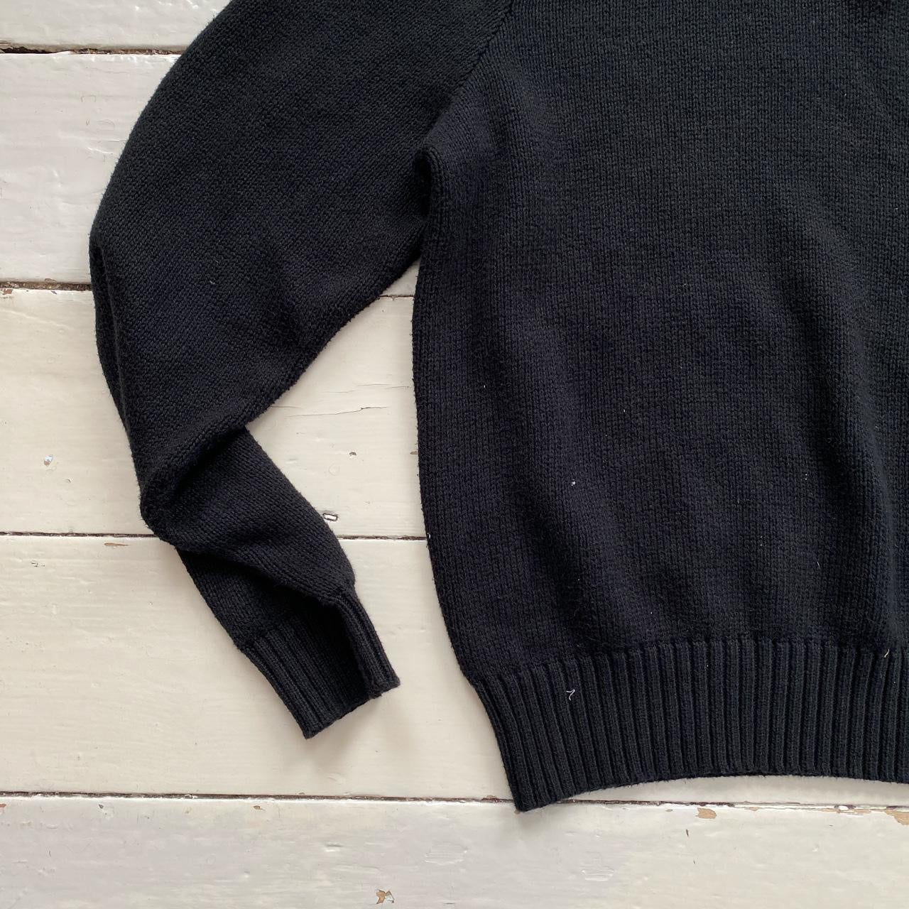 Ralph Lauren Polo Black and Purple Jumper (XXL)