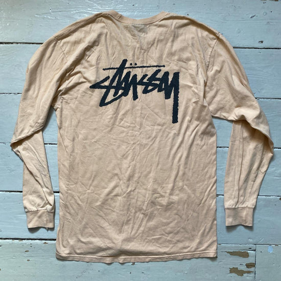 Stussy Peach Long Sleeve T Shirt (Large)