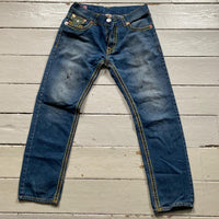 True Religion Yellow Stitch Joey Super T Jeans (36/32)