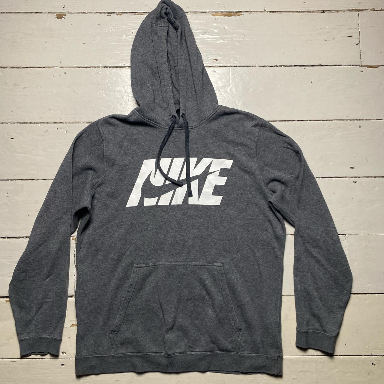 Nike Club Swoosh Grey Hoodie (Large)