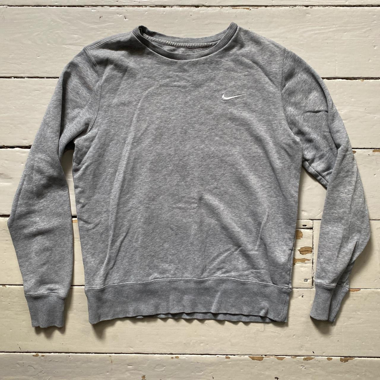 Nike Swoosh Grey Jumper (Medium)