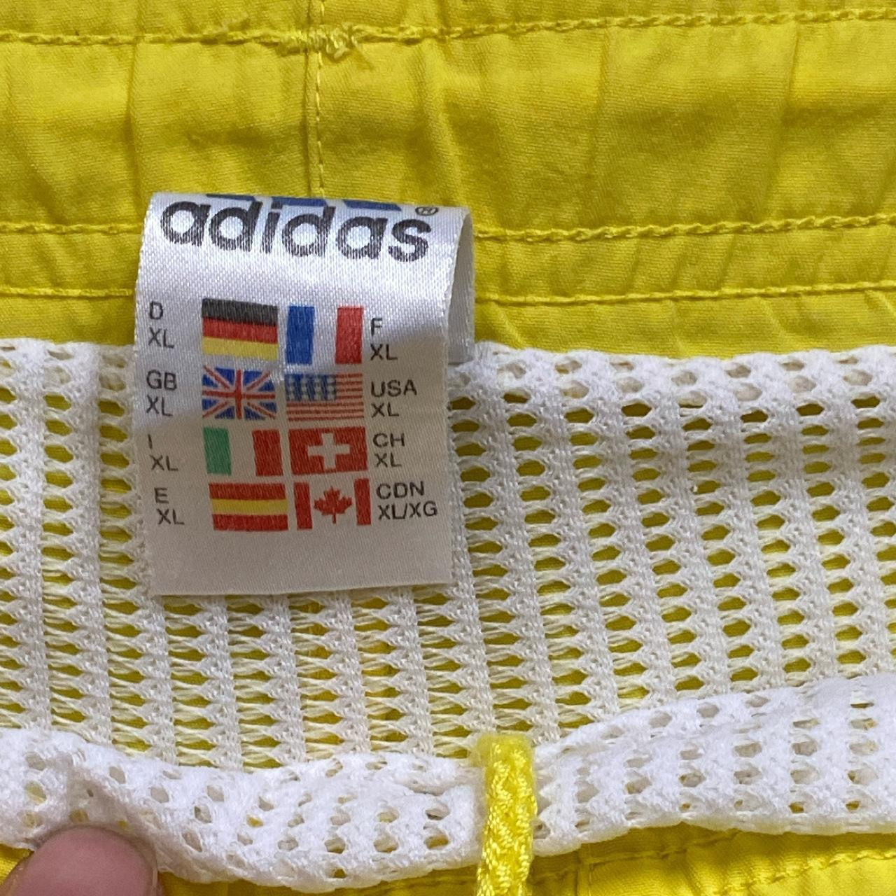 Adidas Vintage Yellow Shorts (XL)