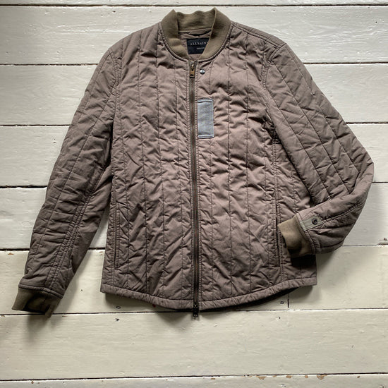 All Saints Quilted Khaki Jacket (Medium)