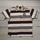 West Ham Brown Stripe Polo Shirt (XXL)