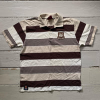 West Ham Brown Stripe Polo Shirt (XXL)