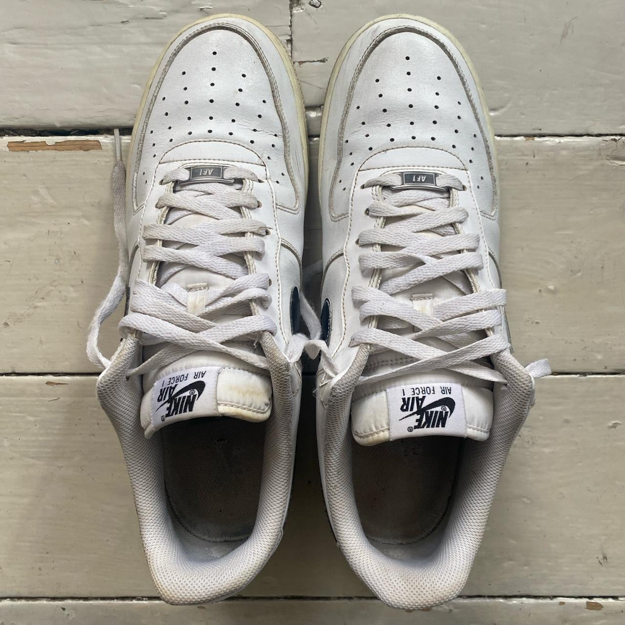 Nike Air Force 1 White and Black (UK 12)