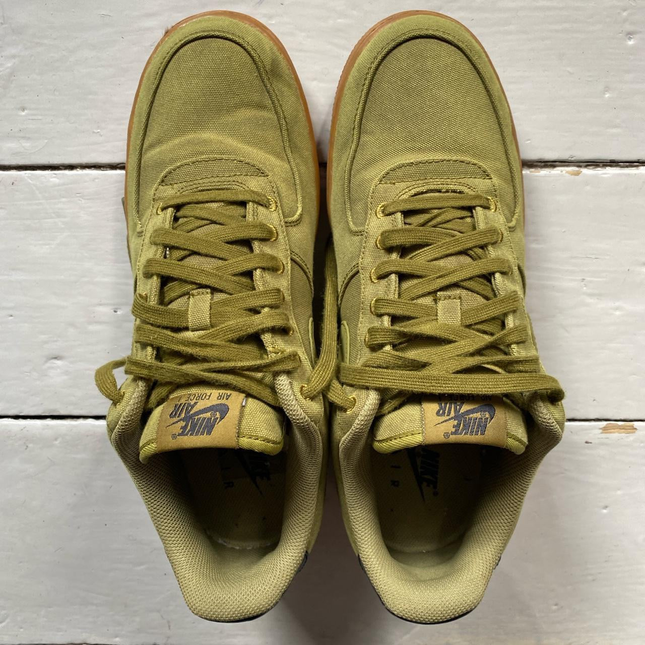 Nike Air Force 1 Green and Gum Sole (UK 10)