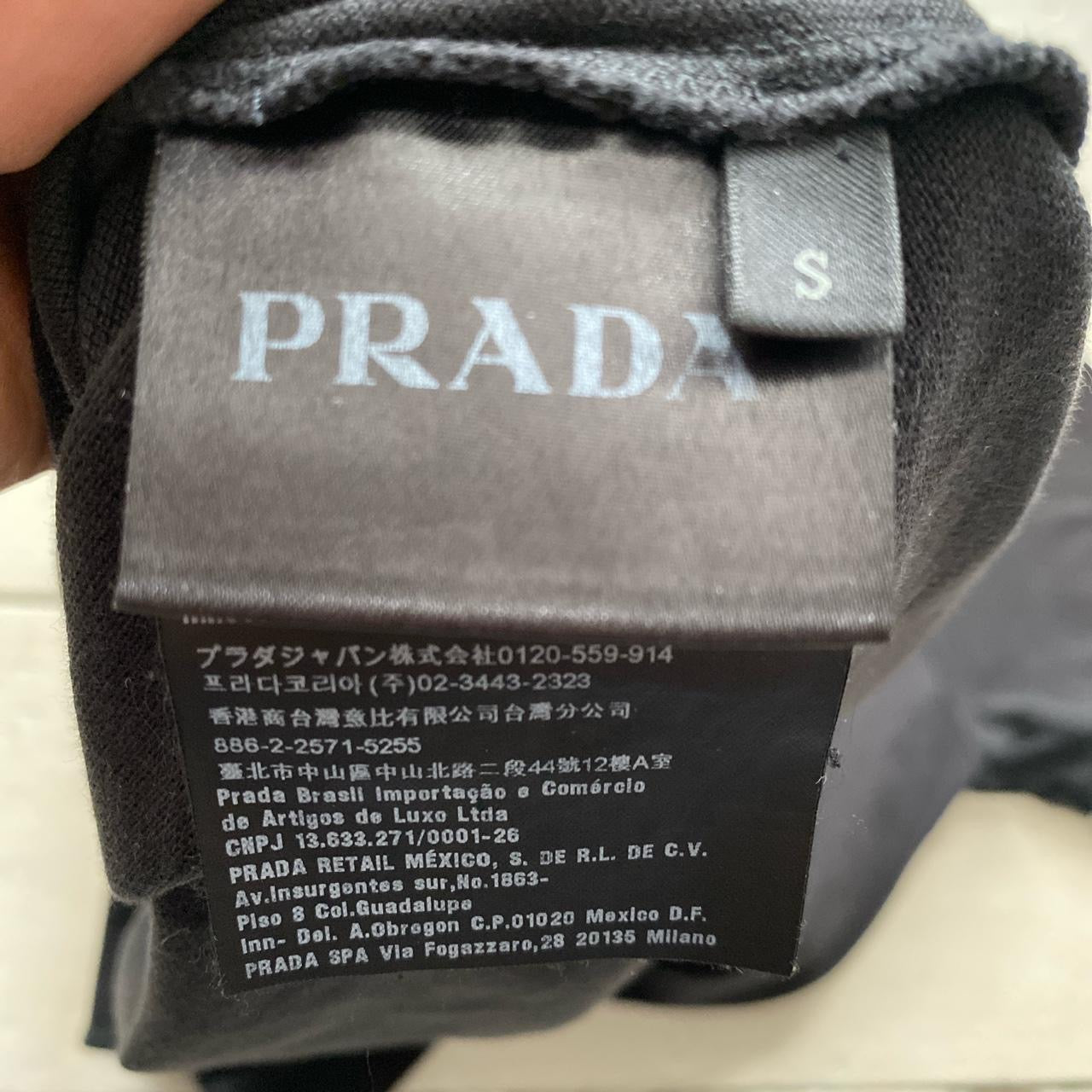 Prada Black Polo Shirt (Small)