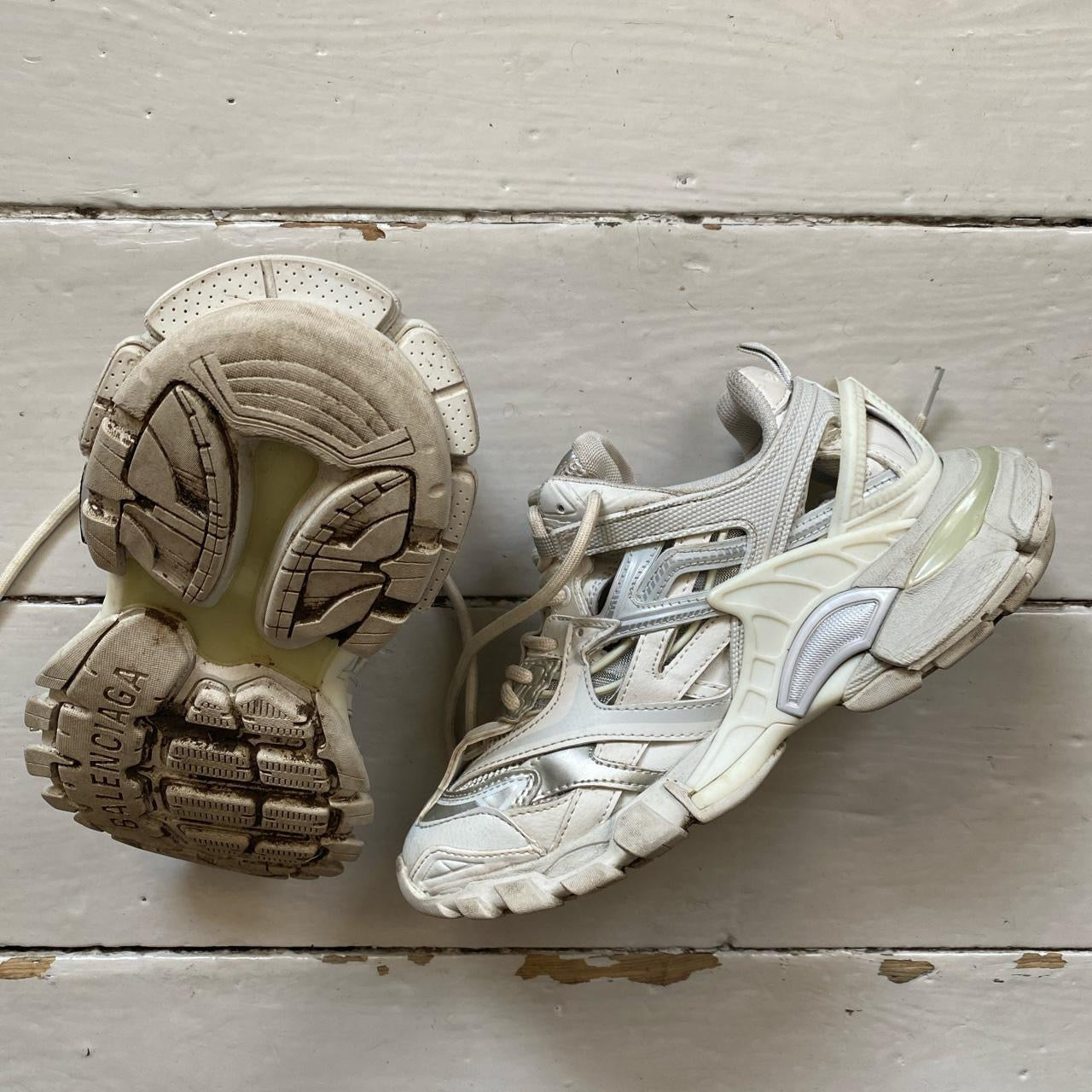 Balenciaga Track White Trainers (UK 3)