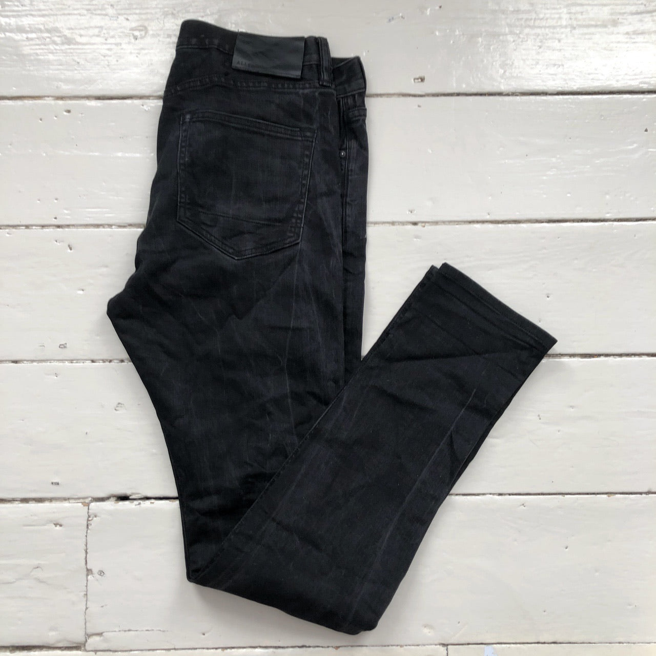 All Saints Black Skinny Cigarette Jeans (33/32)