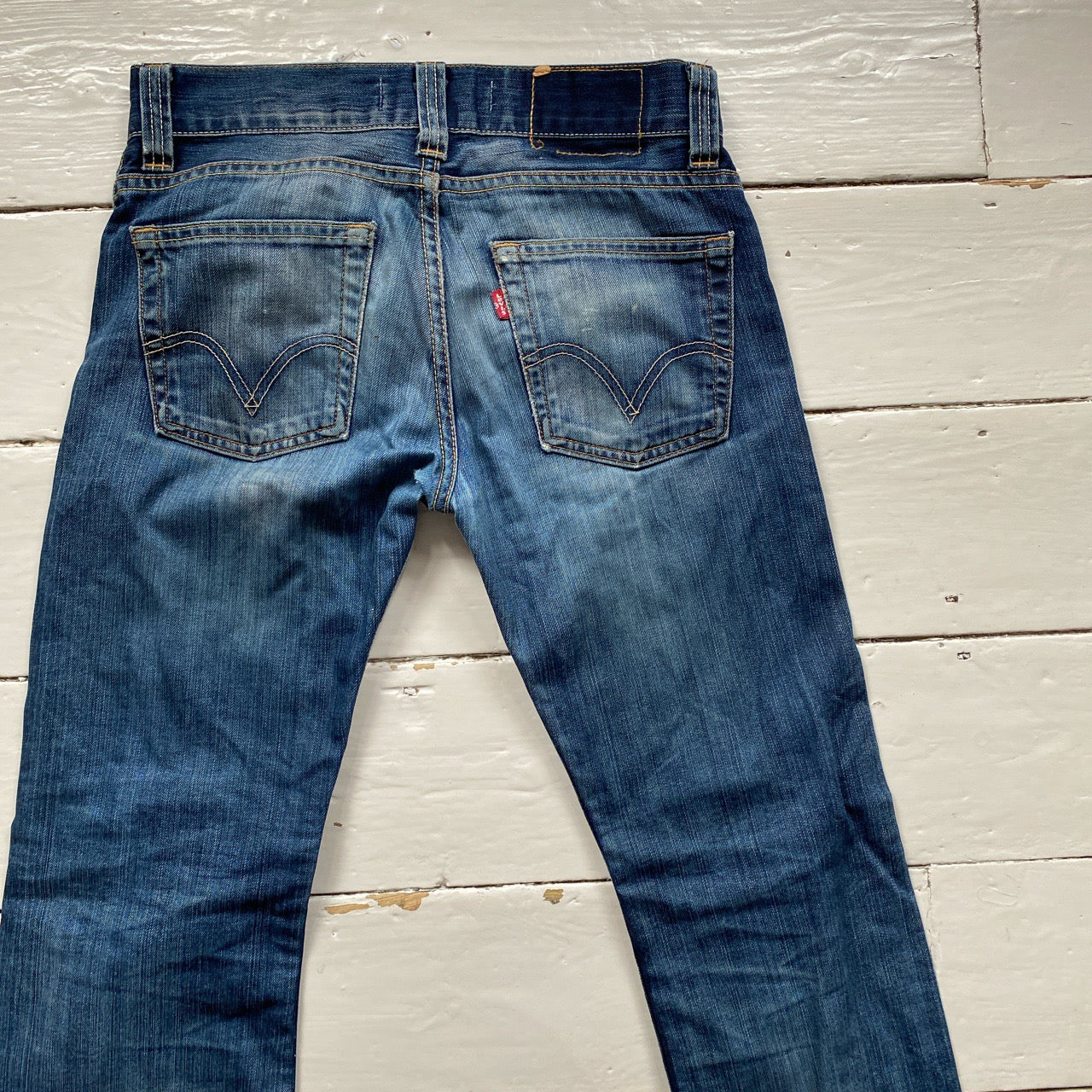 Levis 506 Distressed Navy Jeans (30/32)