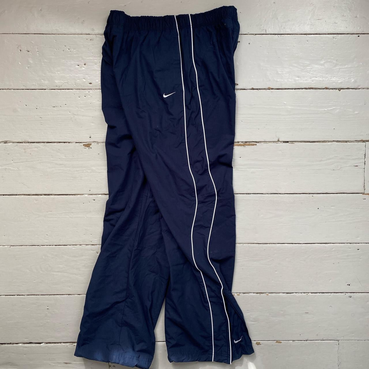 Nike Vintage Navy Shell Bottoms (Large)