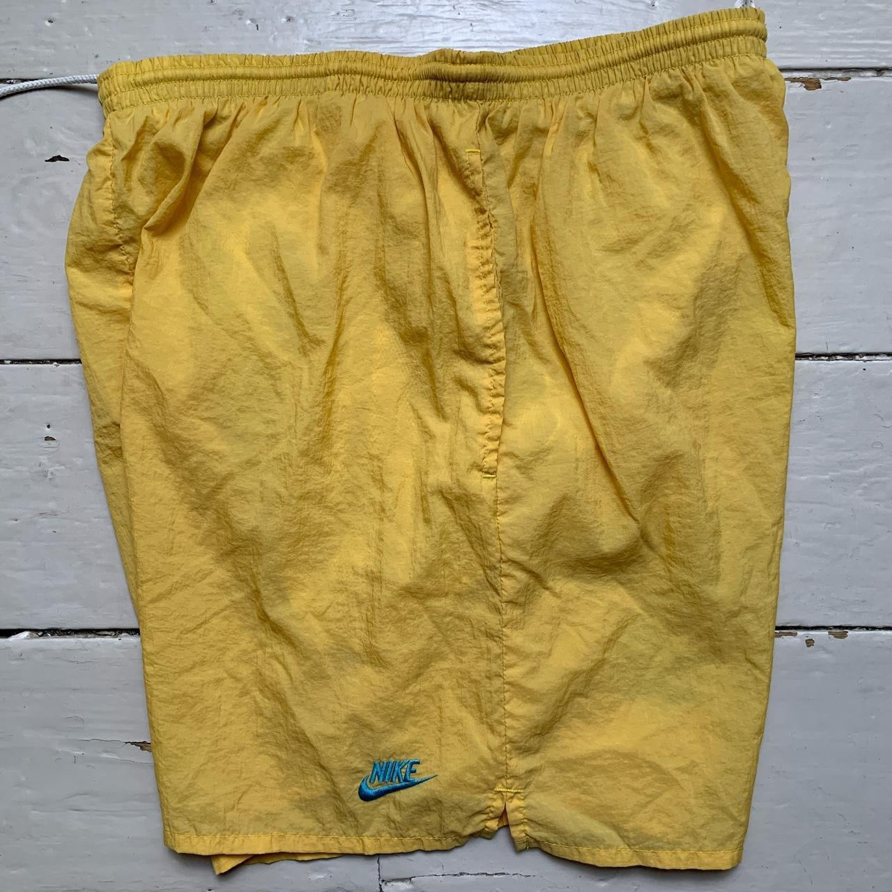 Nike Vintage 90’s Yellow Shorts (Large)