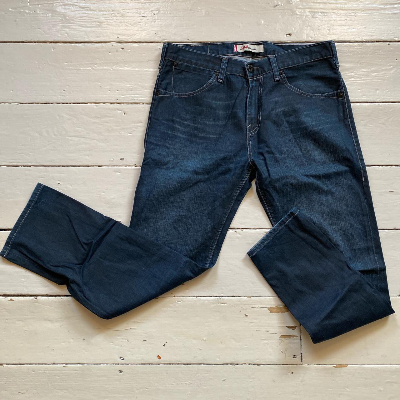 Levis 504 Navy Jeans (34/30)