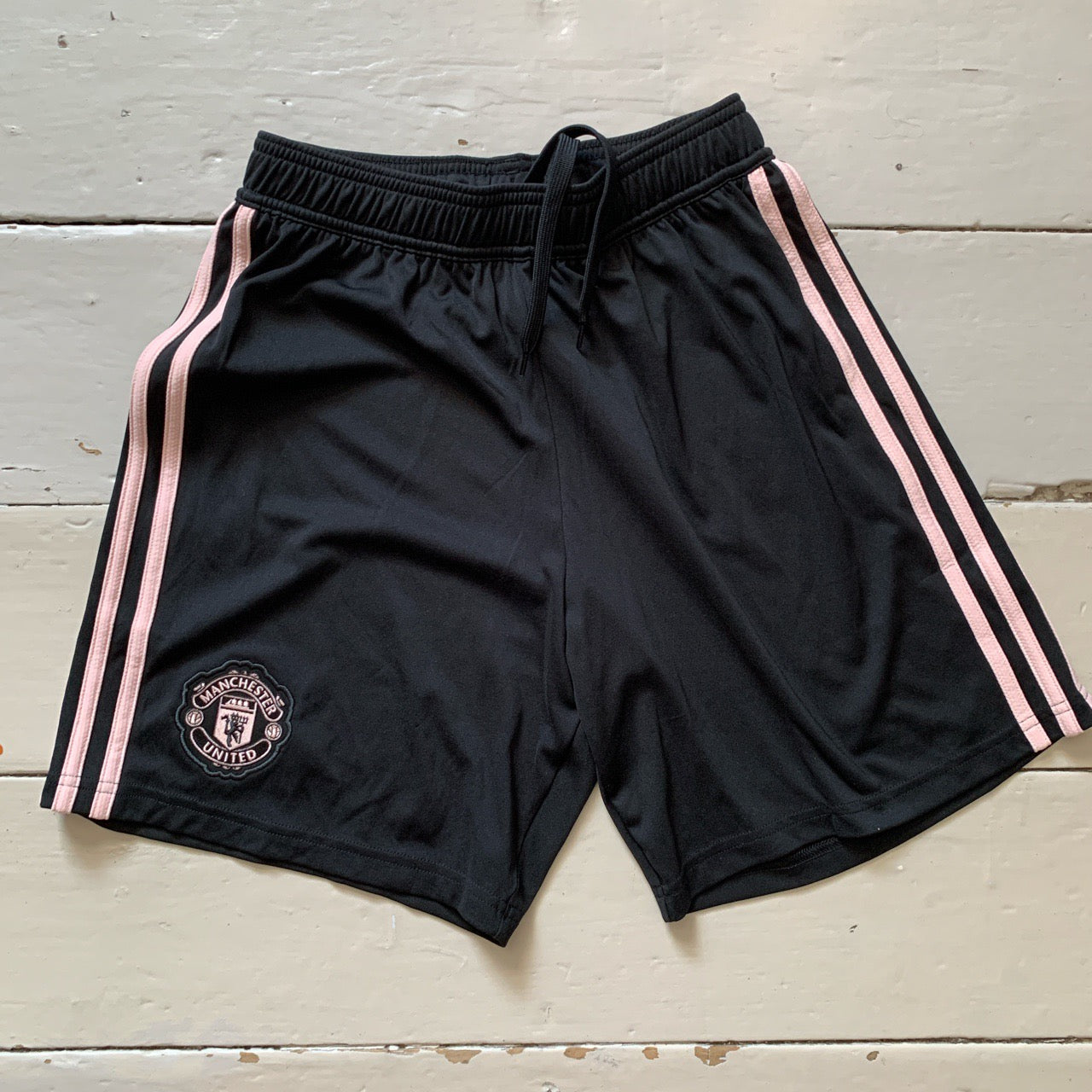 Adidas Manchester United Pink and Black Shorts (Small)