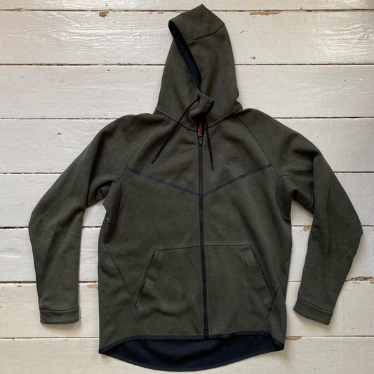 Nike Tech Fleece Khaki Hoodie (Large)