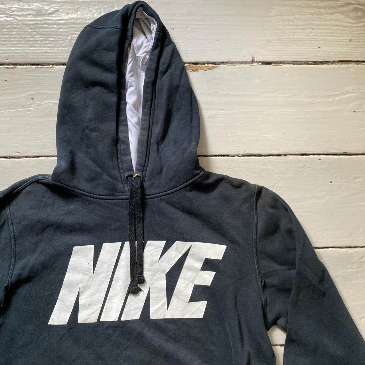 Nike Club Hoodie Black and White (Small)