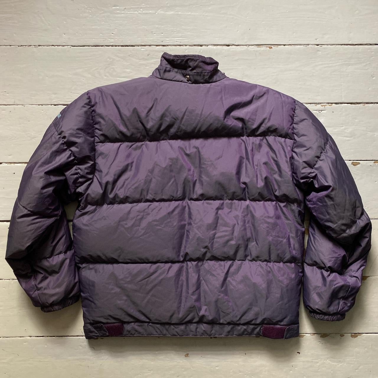 Nike Swoosh Vintage Purple Puffer Jacket (Medium Mens/Womens XL)