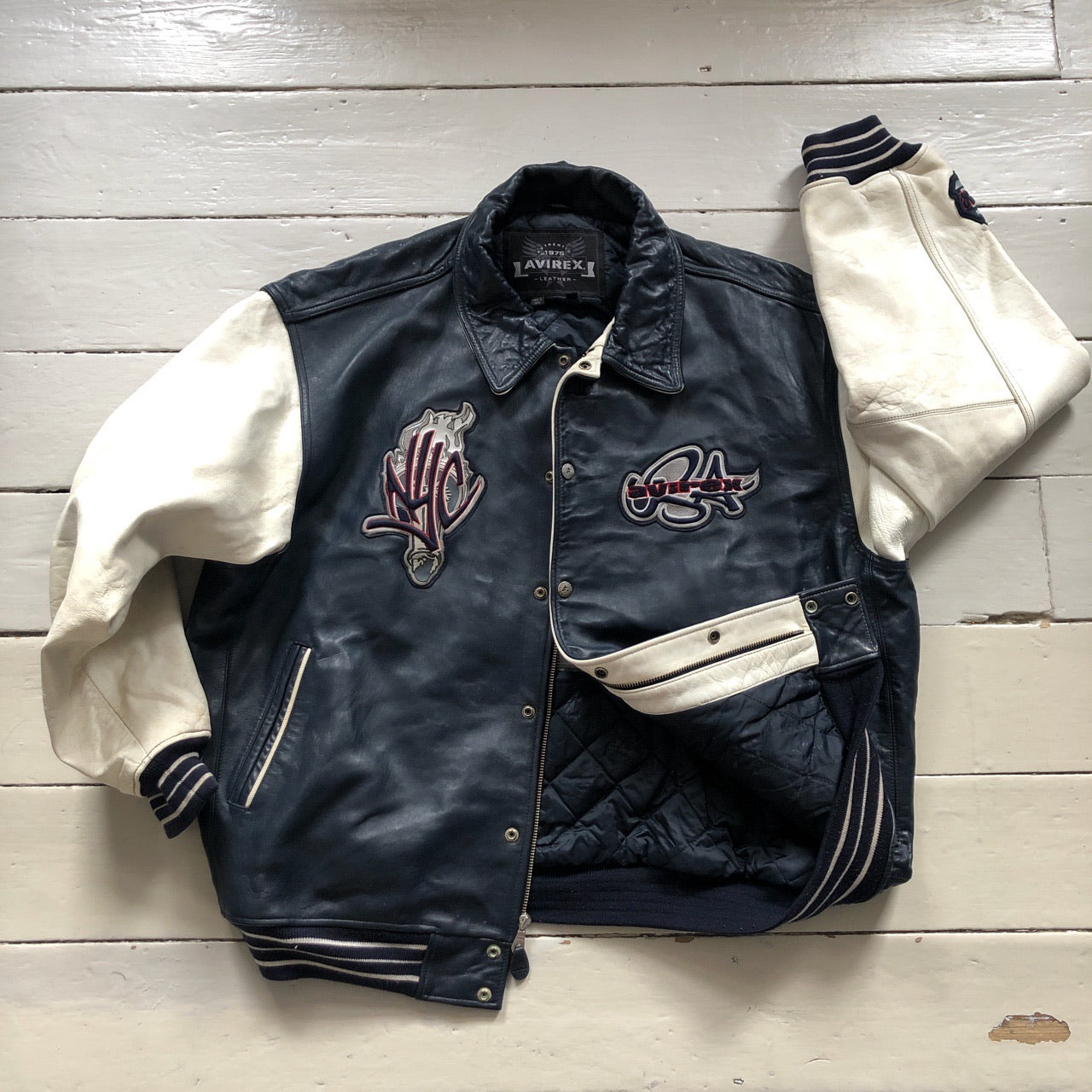 Avirex NYC Leather Bomber Jacket (3XL)