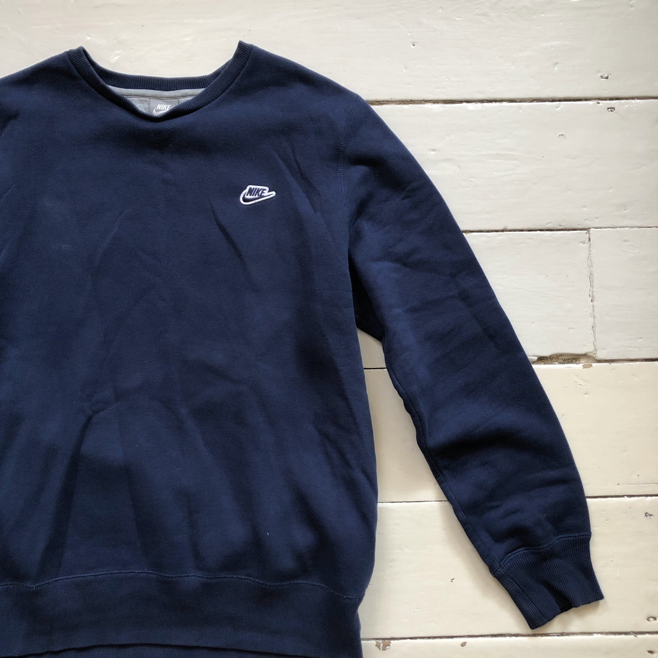 Nike Swoosh Navy Jumper (Medium)