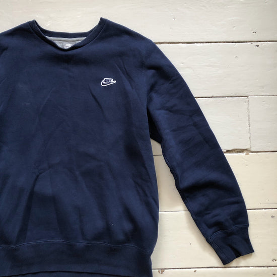 Nike Swoosh Navy Jumper (Medium)