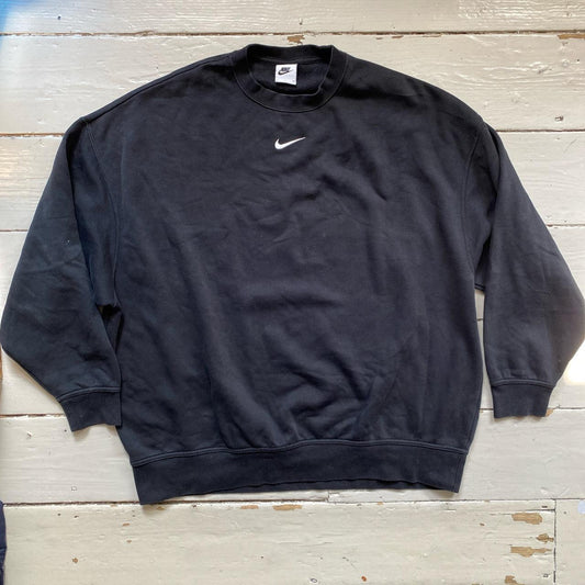 Nike Centre Swoosh Black Jumper (Small)