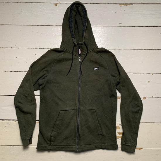 Nike Box Logo Khaki Hoodie (Medium)
