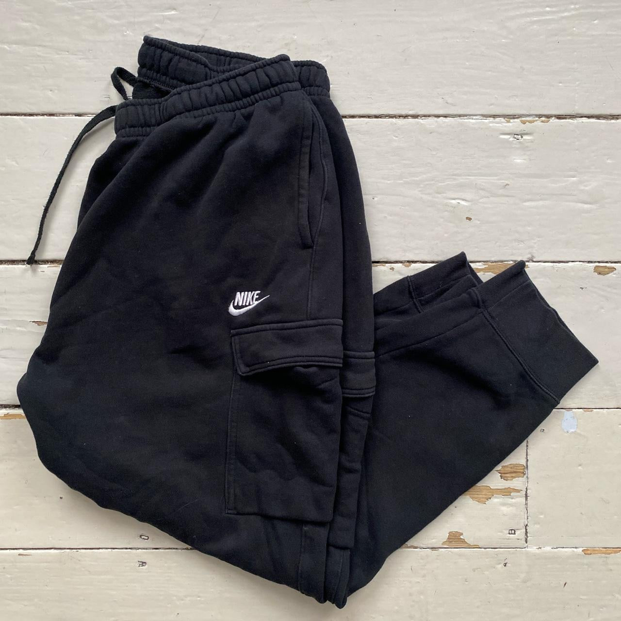 Nike Swoosh Cargo Black Joggers (XXL)