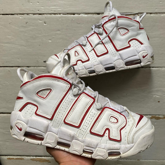 Nike Air Uptempo White Varsity Red (UK 9)