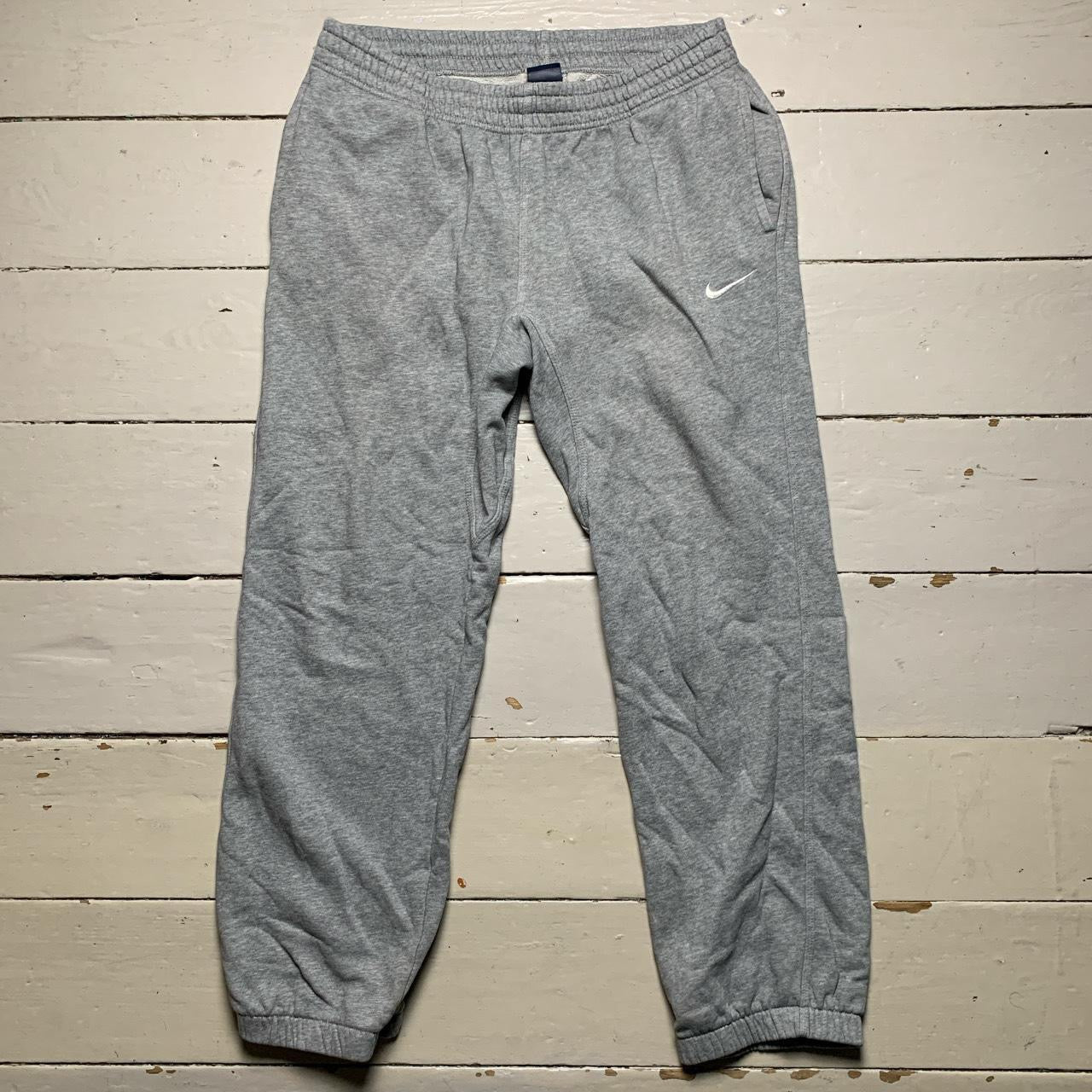 Nike Swoosh Joggers Grey and White (Large)