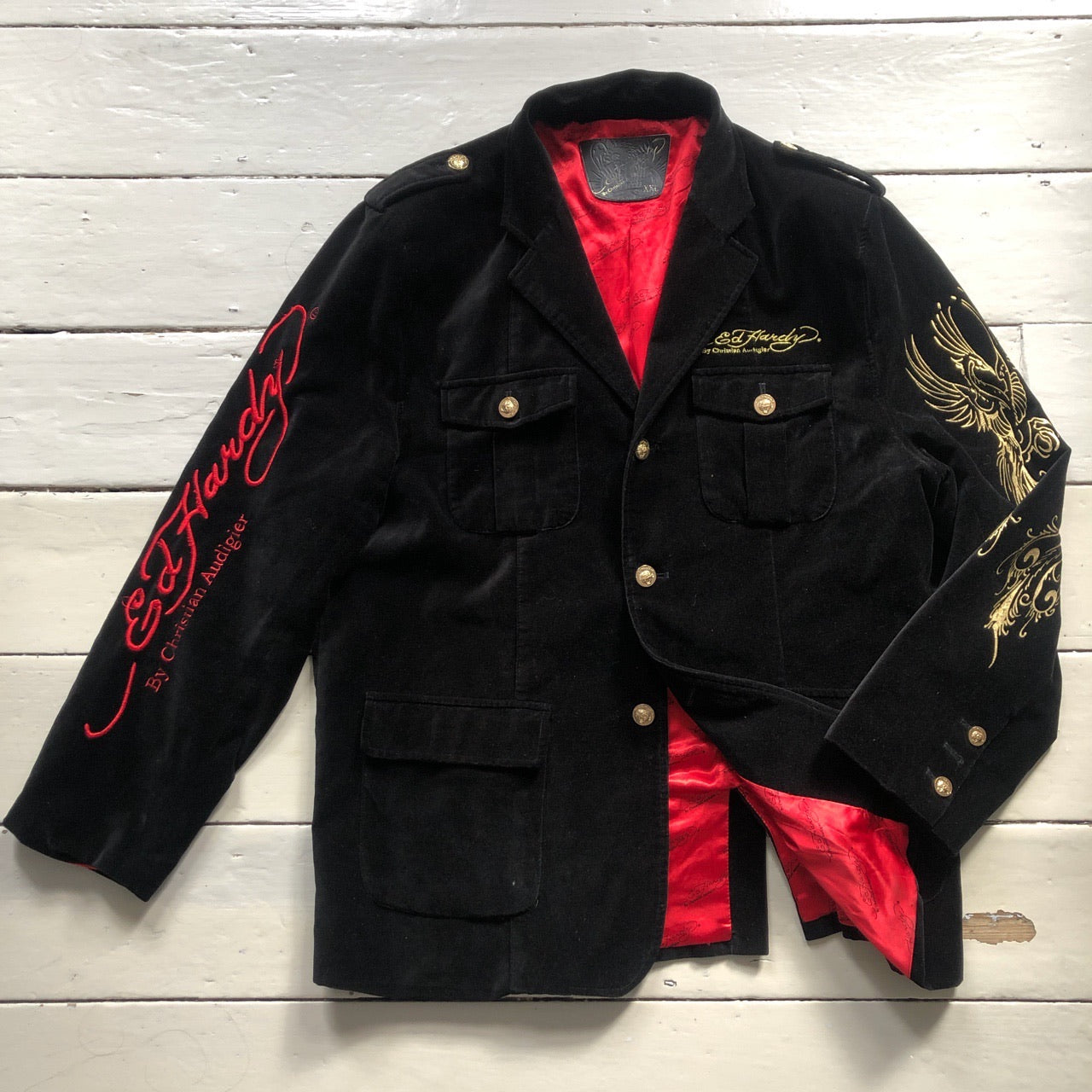 Ed Hardy Vintage Velour Blazer (XXL)