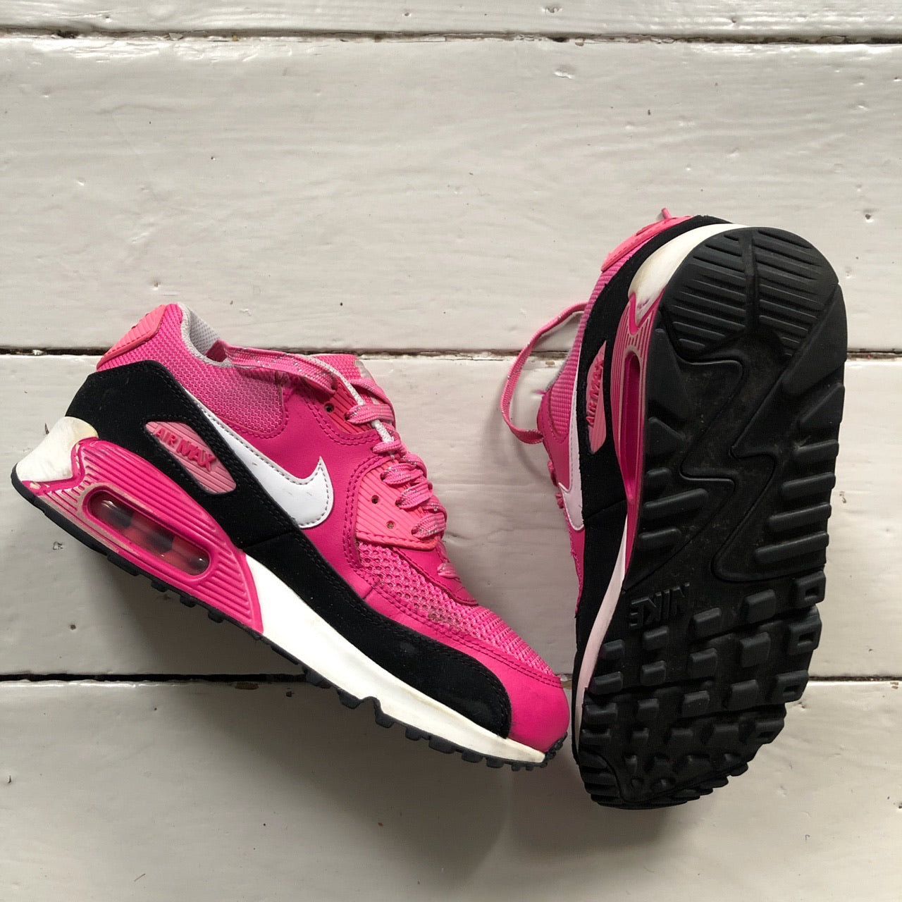 Nike Air Max 90 Hot Pink Black and White (UK 5)