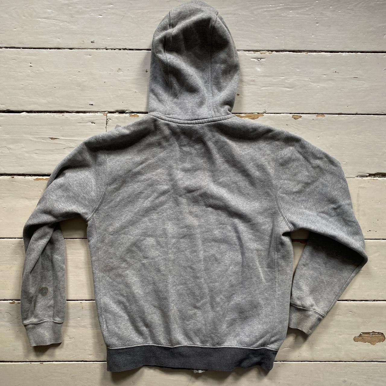 Nike Swoosh Hoodie Grey White (Small)