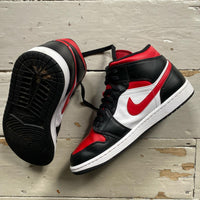 Jordan 1 Mid Bred Toe White (UK 9.5)