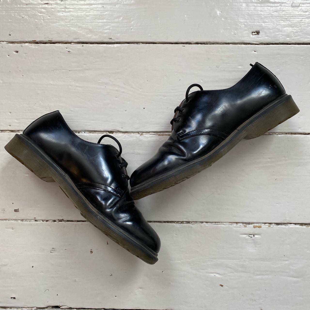 Dr Martens Shiny Leather Black Lows (UK 9)