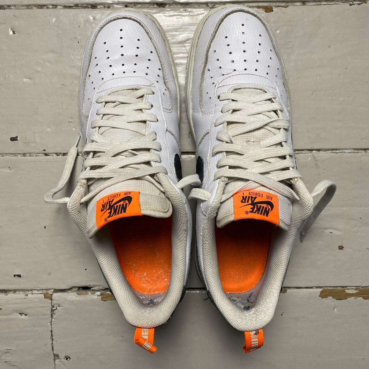 Nike Air Force 1 White and Black (UK 9)