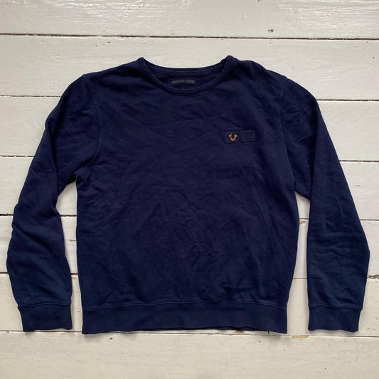 True Religion Navy Jumper (XXL)