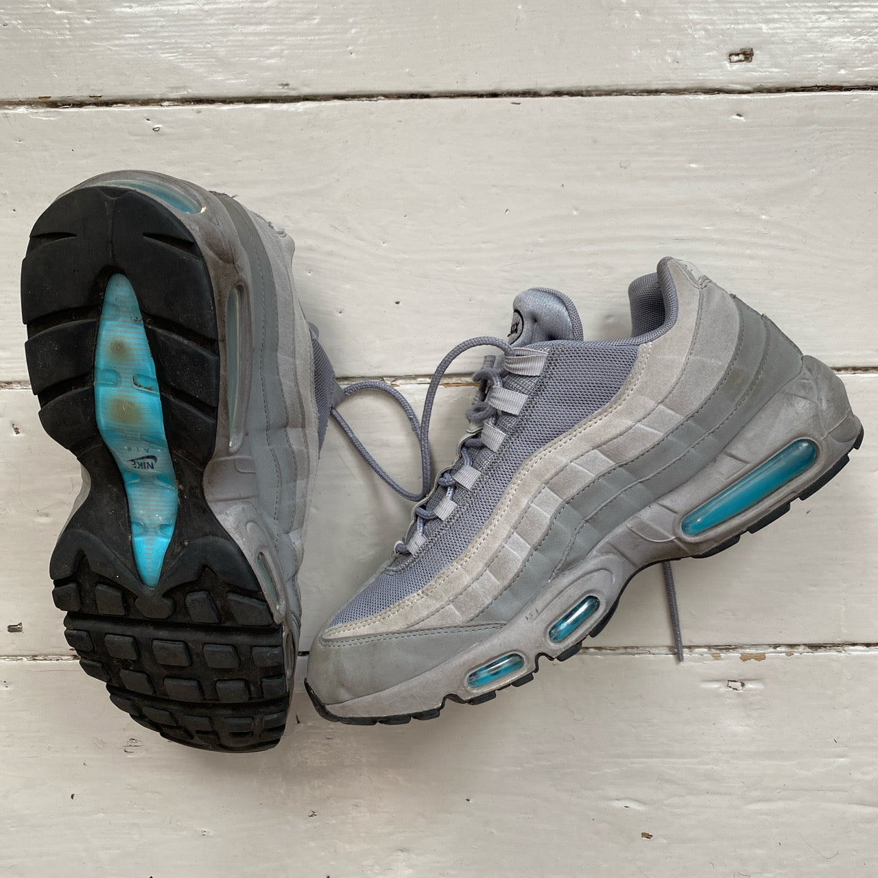 Nike Air Max 95 Grey and Blue (UK 10.5)