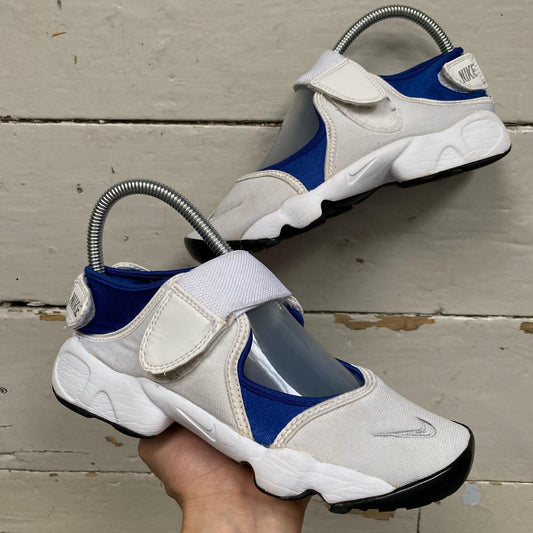 Nike Air Rift White and Blue (UK 3.5)