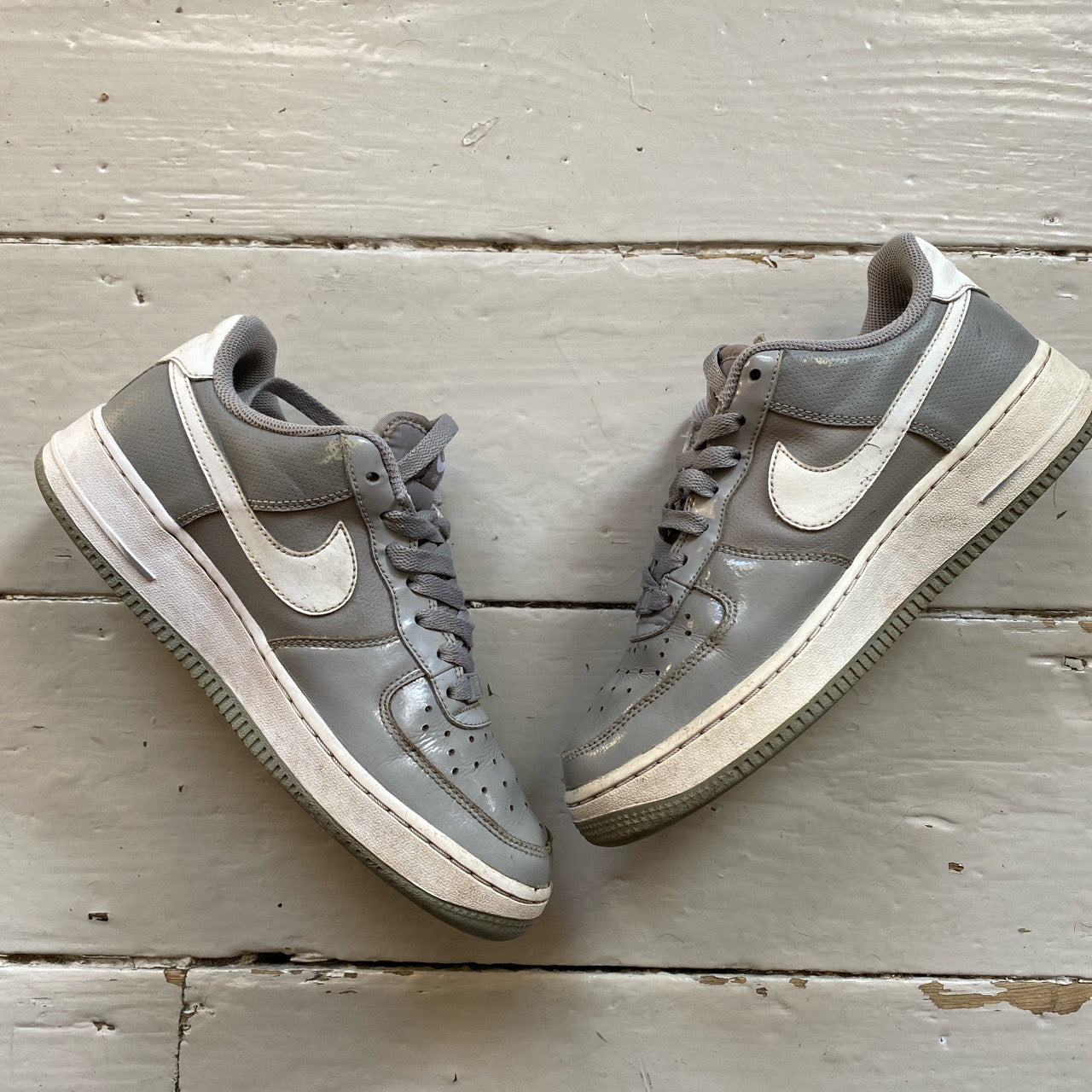 Nike Air Force 1 Grey and White (UK 5.5)