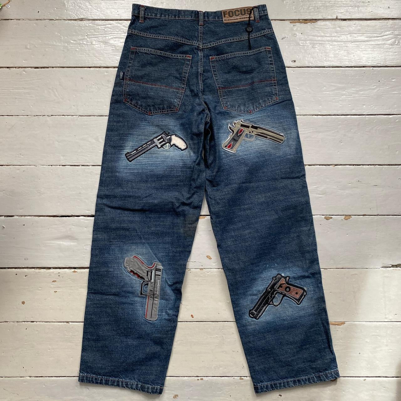 Focus Vintage Gun Embroidery Jeans (35/35)