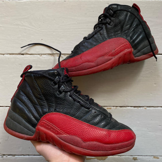 Jordan 12 Flu Game Black and Red (UK 7)