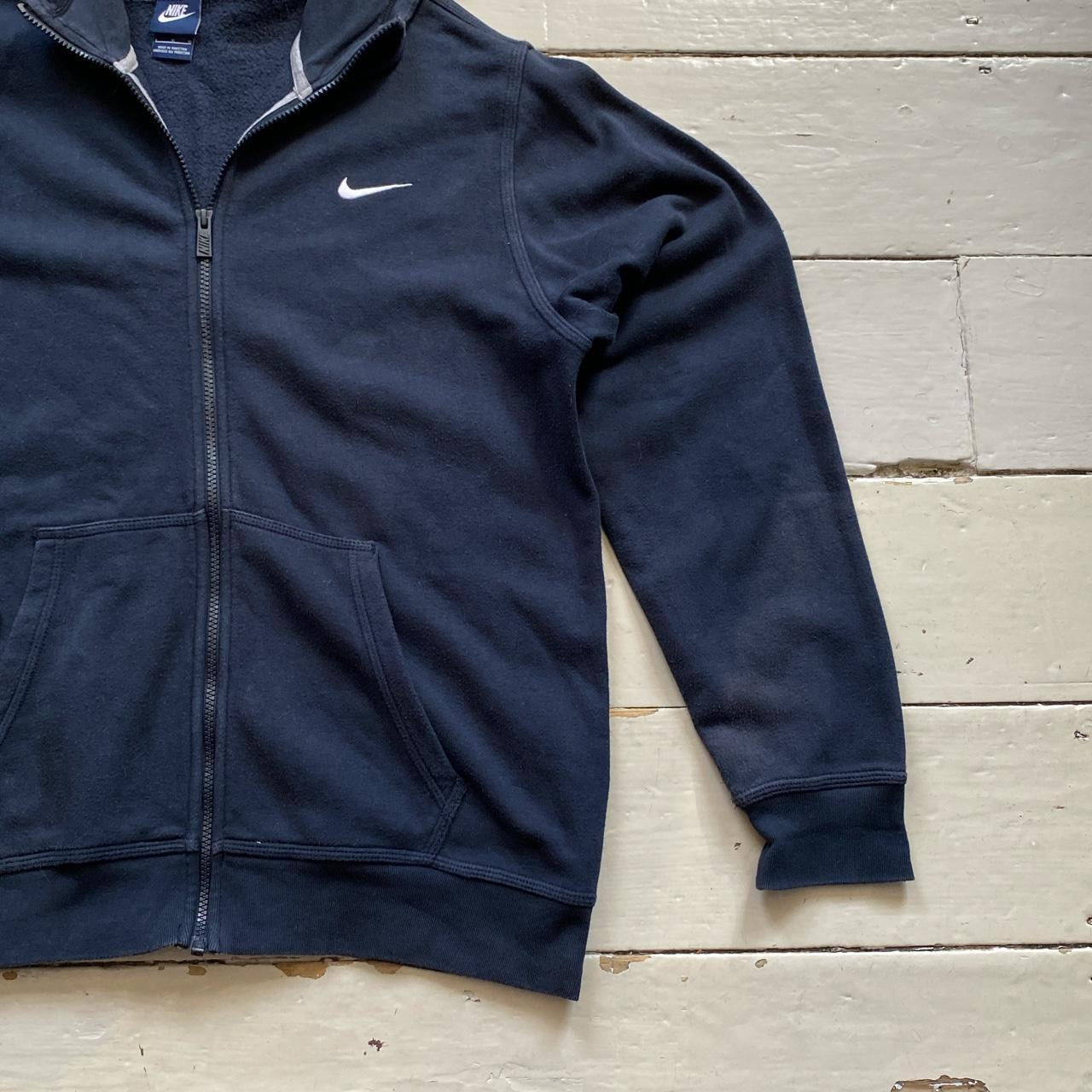 Nike Swoosh Navy Hoodie (Large)