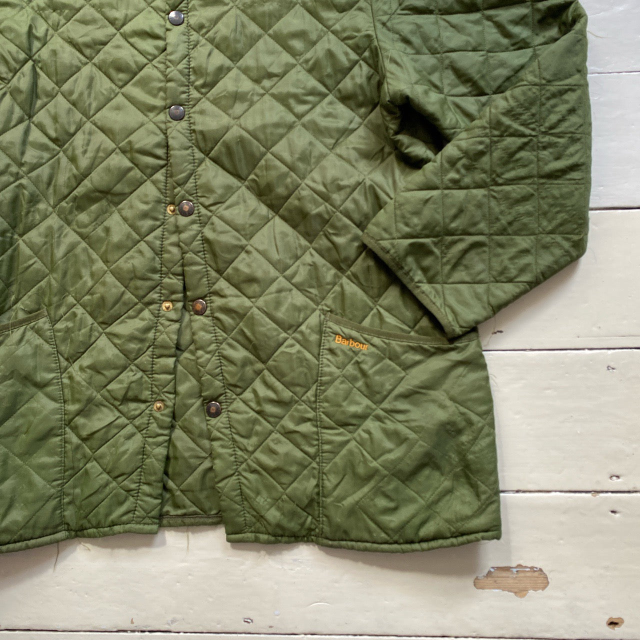 Barbour Liddesdale Olive Quilted Jacket (XL)