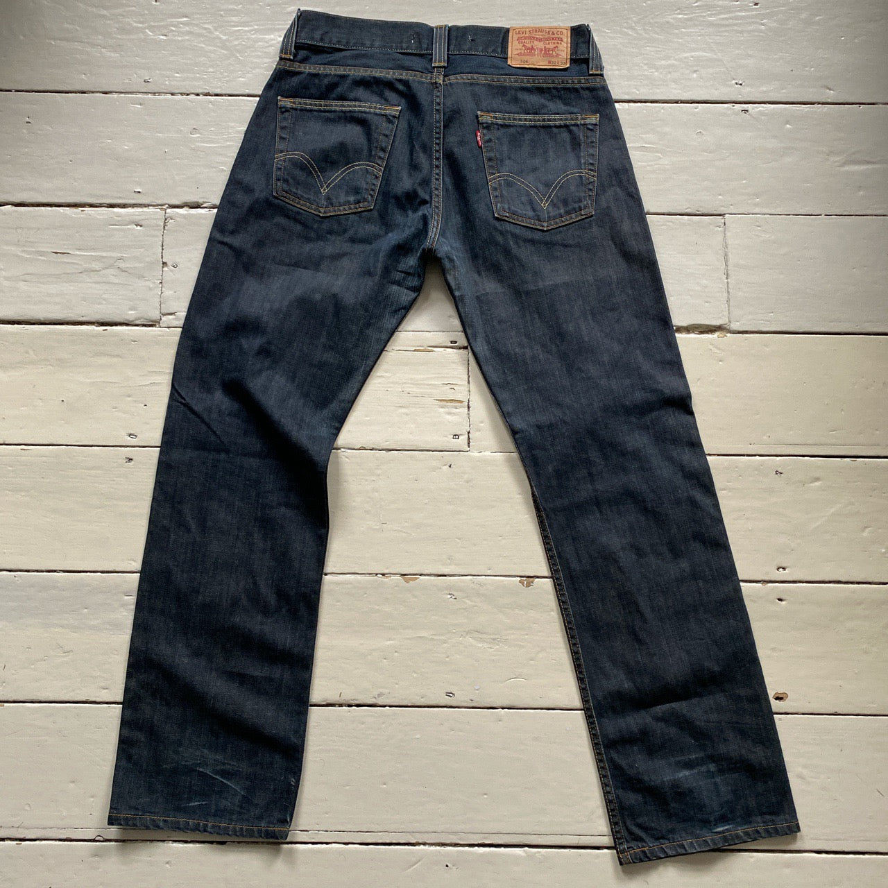 Levis 506 Straight Navy Jeans (32/32)