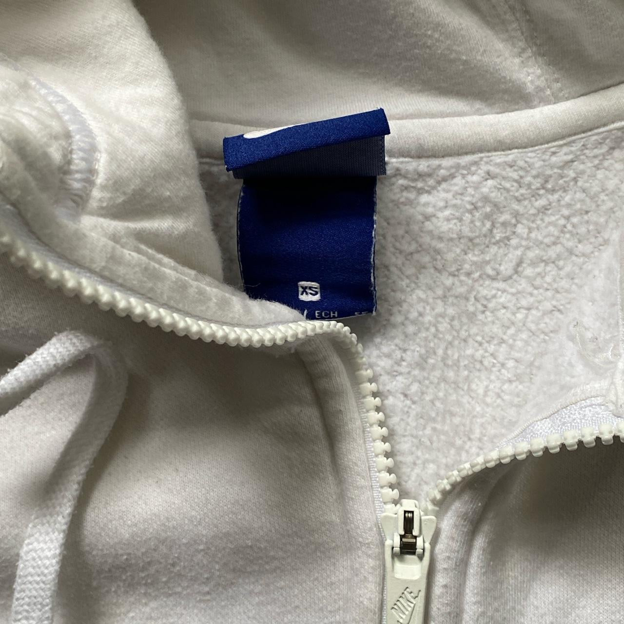 Nike Swoosh White Quarter Zip Hoodie (XS)