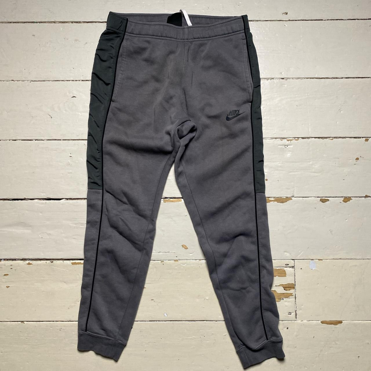 Nike Grey and Black Tech Joggers (Small)