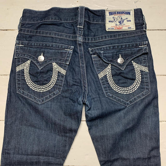 True Religion Straight Jeans Navy and White (30/30)