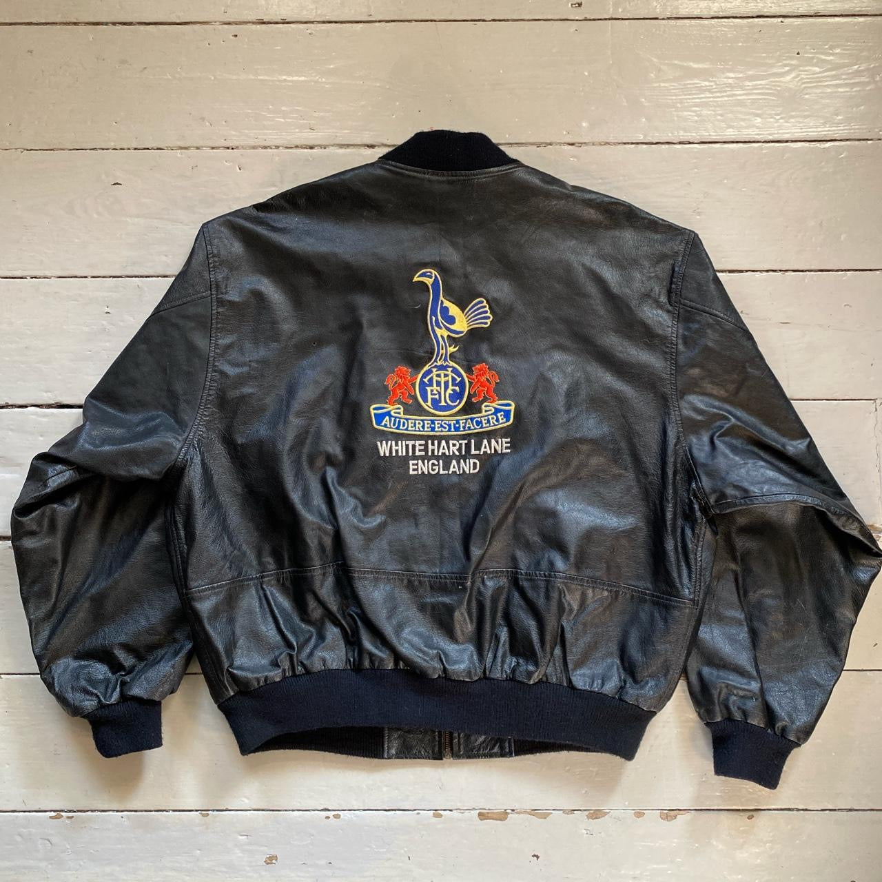 Tottenham Hotspur Vintage Leather Jacket (Large)